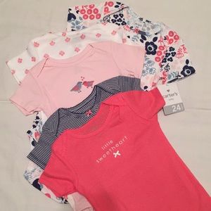 Carter's Five Piece Bodysuits.